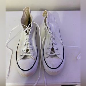 White platform converse